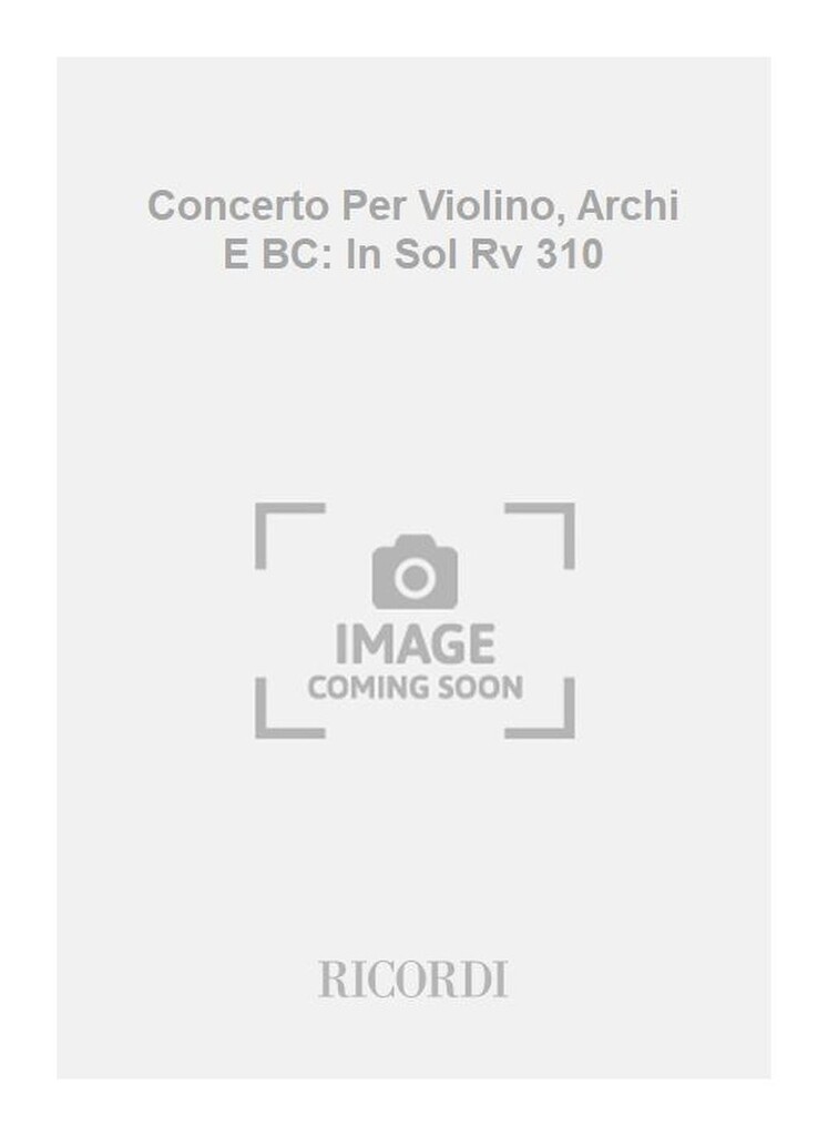 Concerti Per Vl., Archi E B.C.: